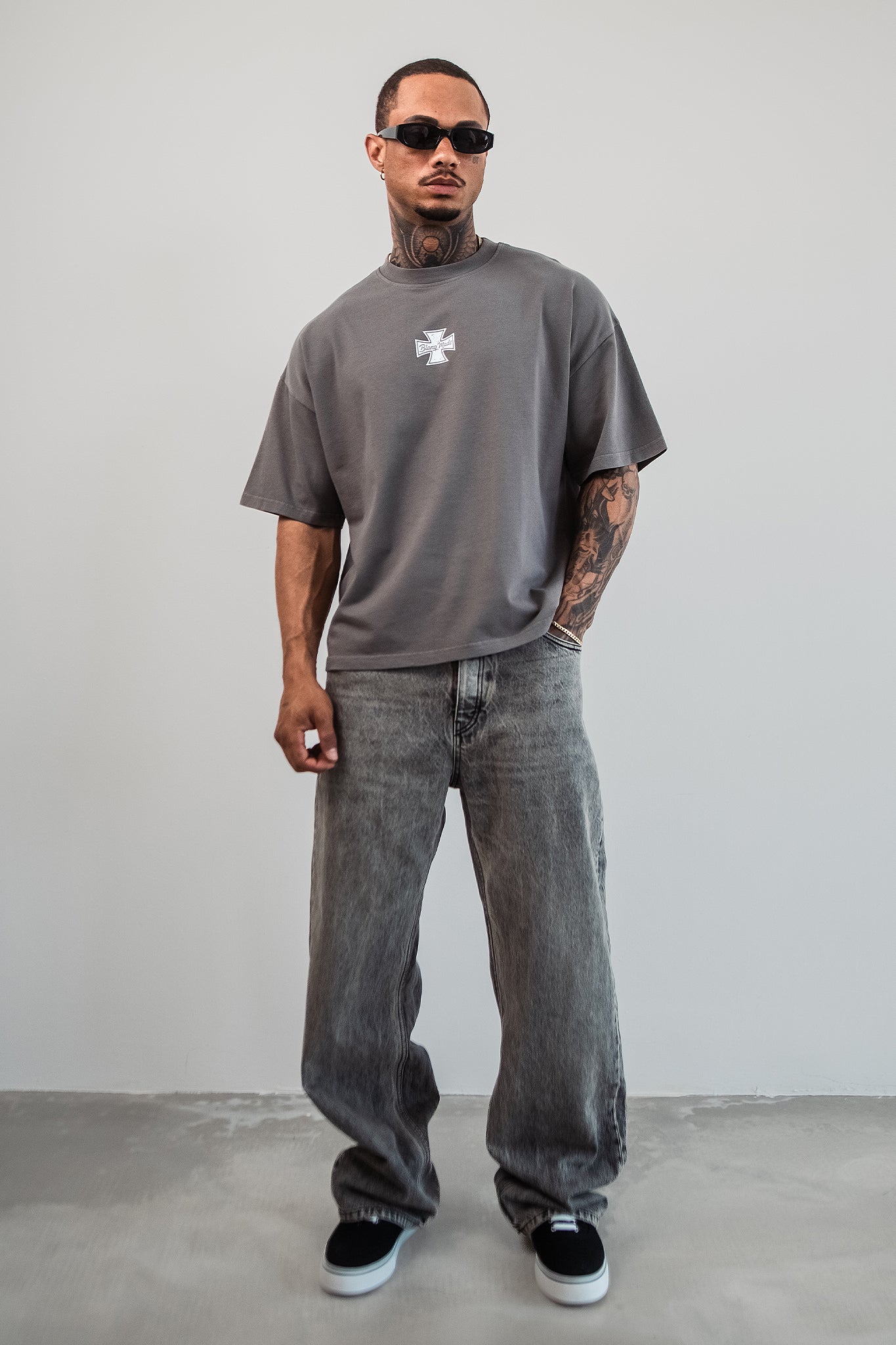 Boxy T-Shirt Vintage Grey