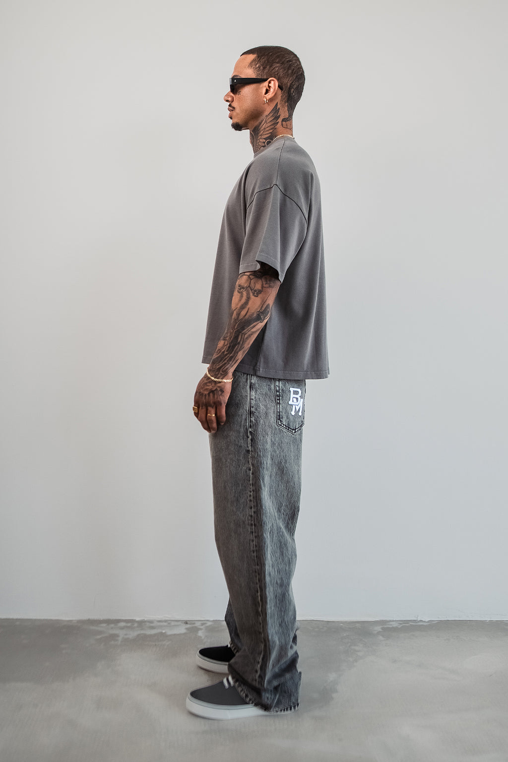 Boxy T-Shirt Vintage Grey