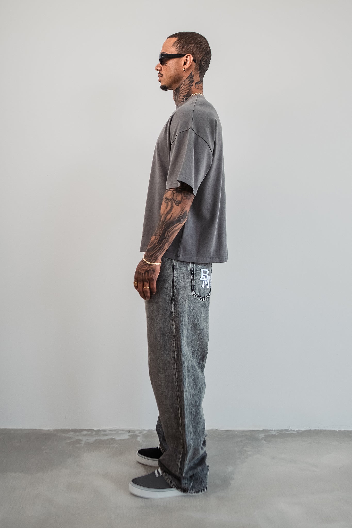 Boxy T-Shirt Vintage Grey