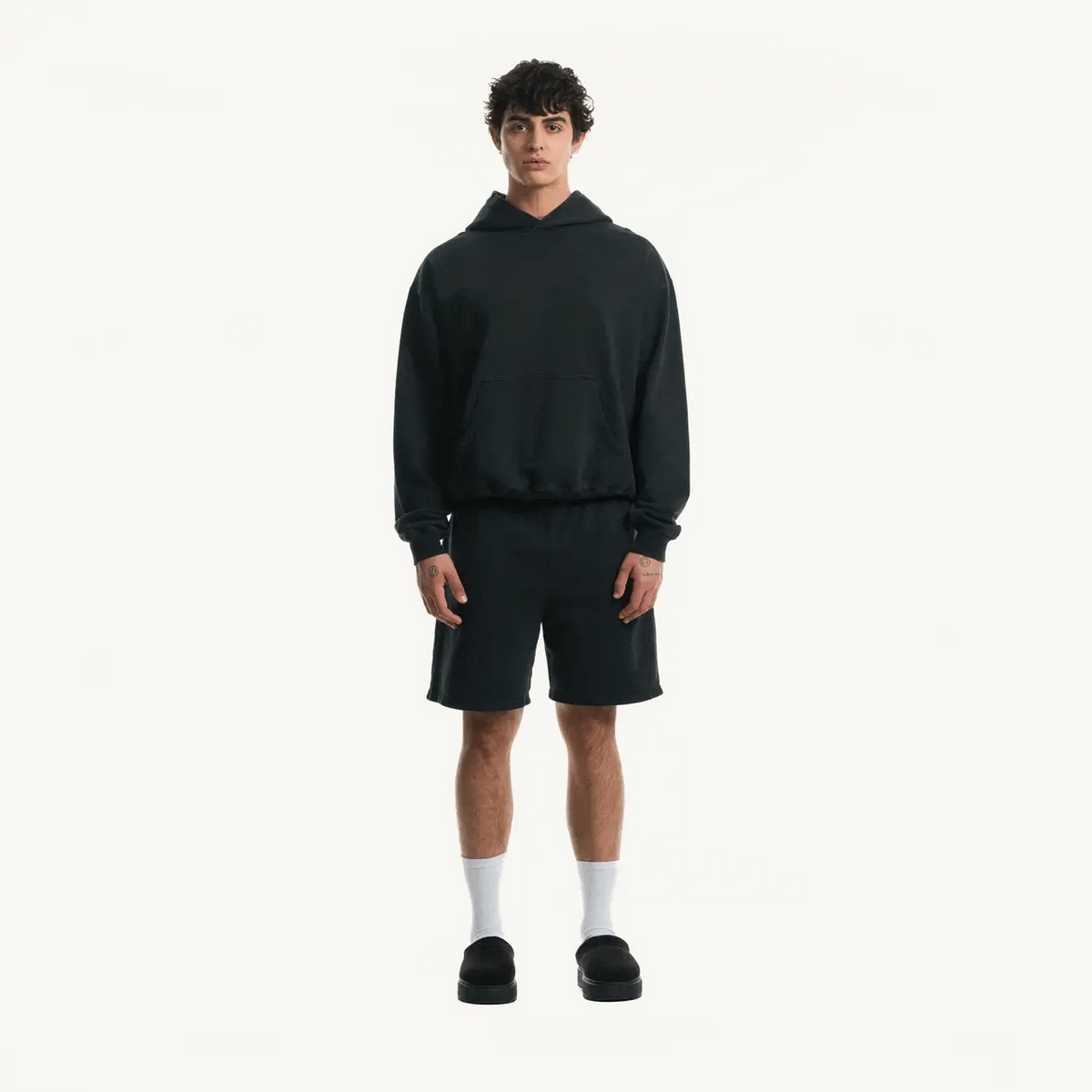 Black Vintage Oversized Hoodie