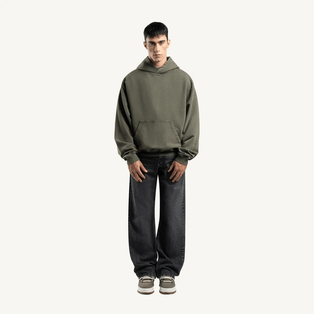 Vintage Olive Oversized Hoodie