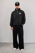 Boxy Halfzip Black