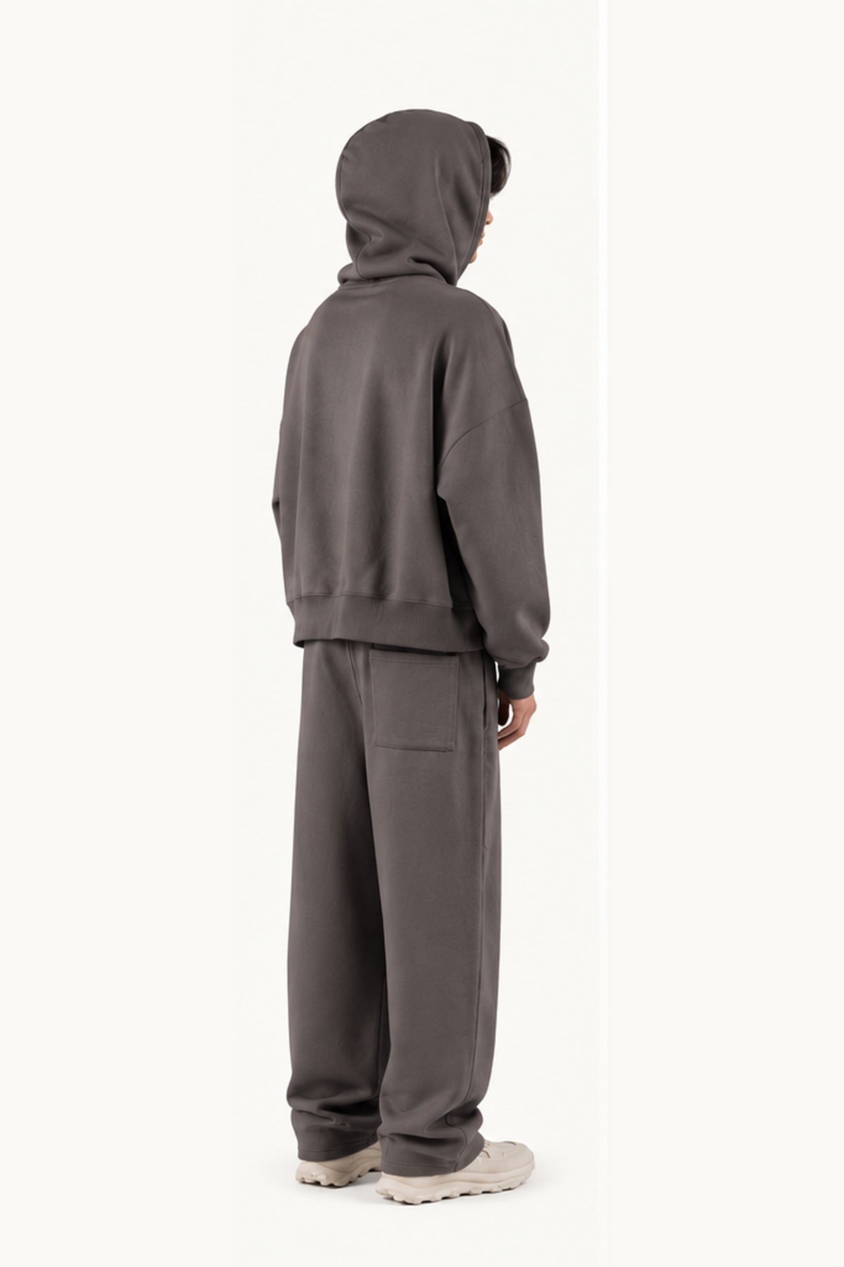 Grey Pigment Oversized Boxy Hoodie