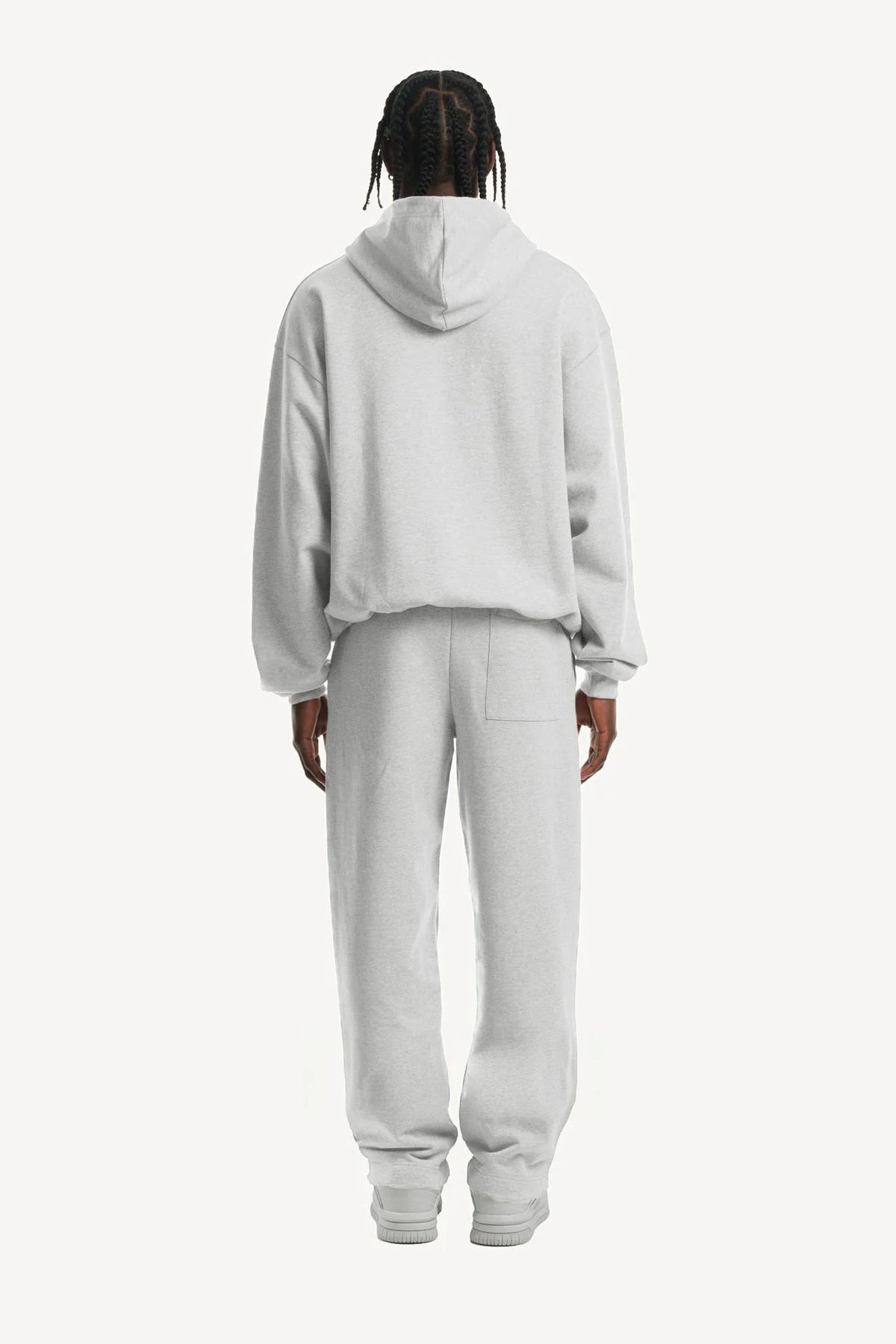 Grey Oversized Boxy Double Zipped Hoodie