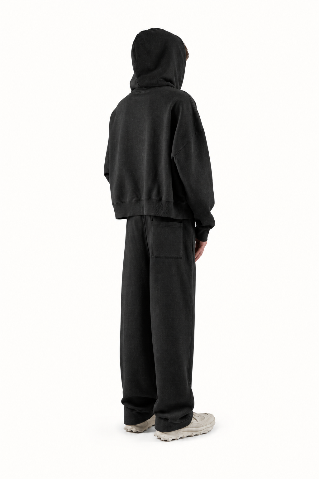 Black Oversized Boxy Hoodie