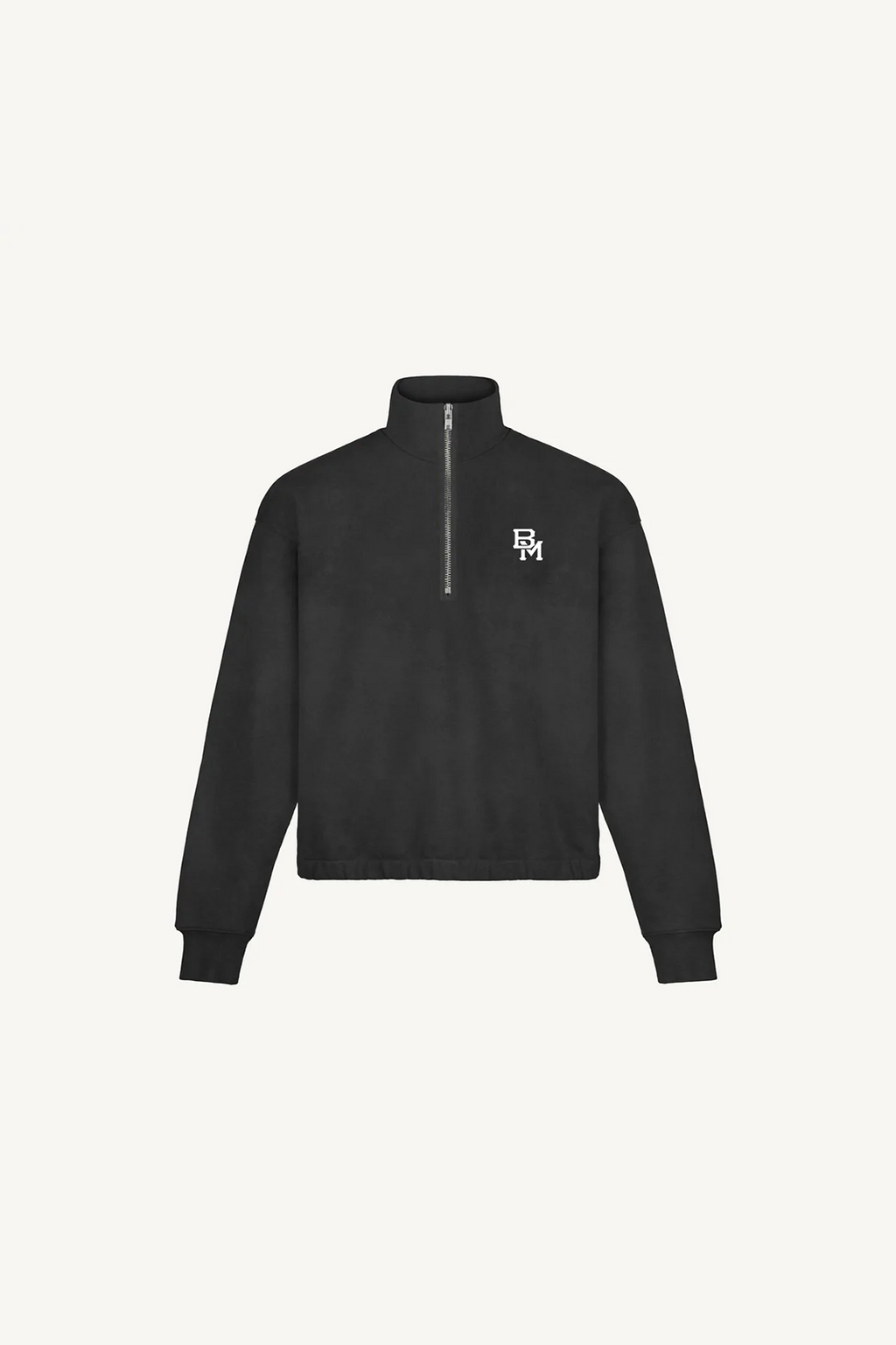 Boxy Halfzip Black