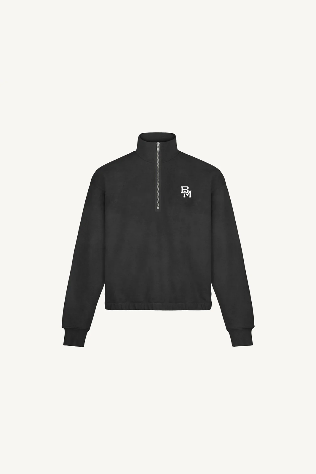 Boxy Halfzip Black